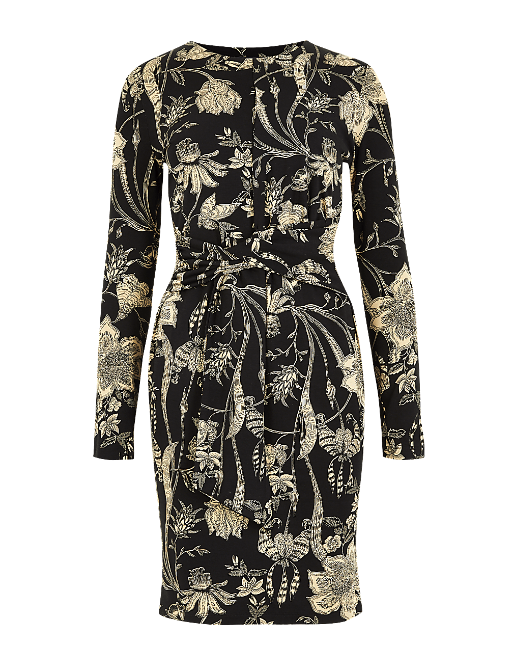 Jersey Floral Print Bodycon Dress