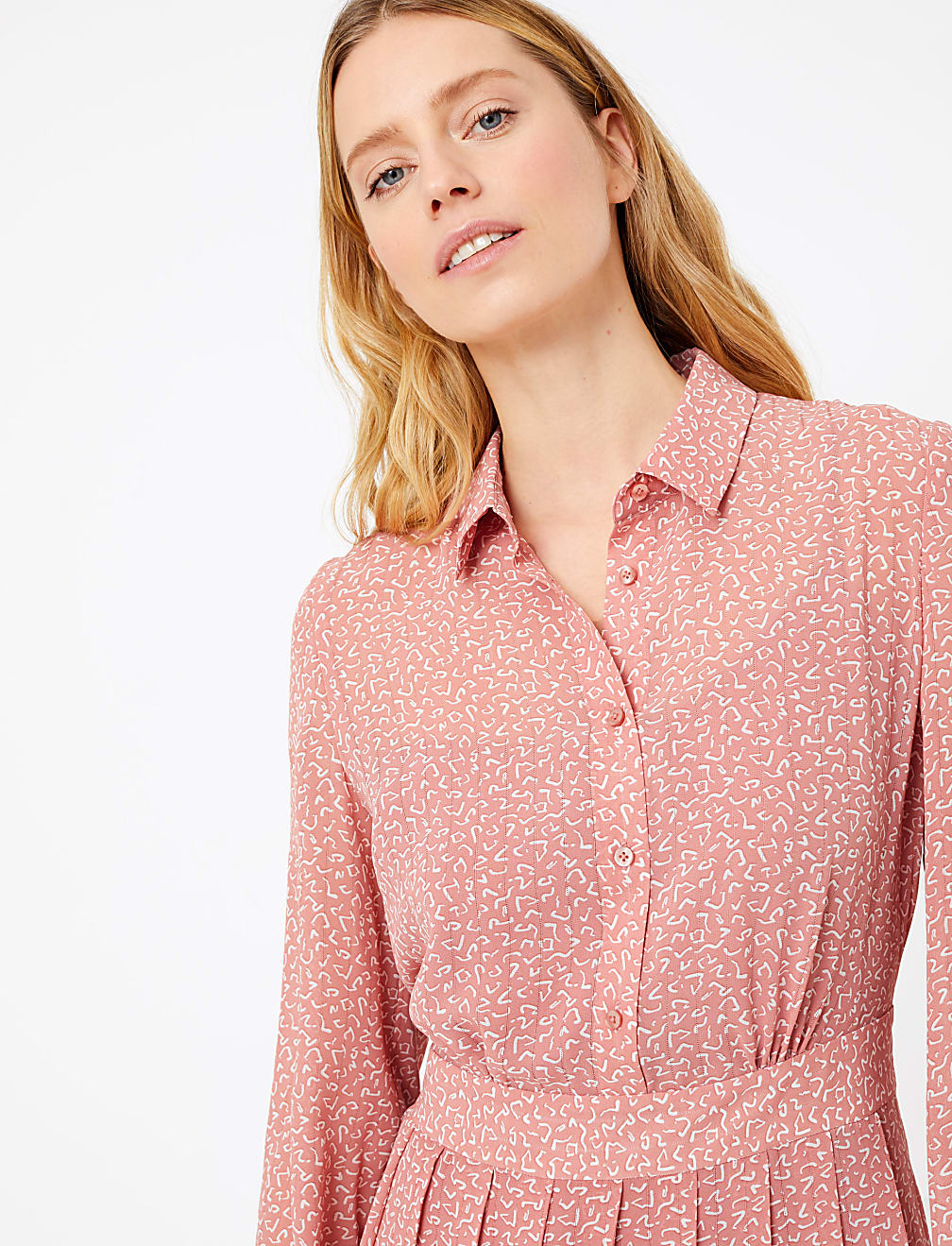 Printed Midi Shirt Dress