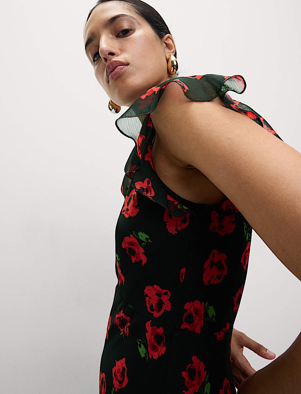 Cowl Neck Midaxi Dress