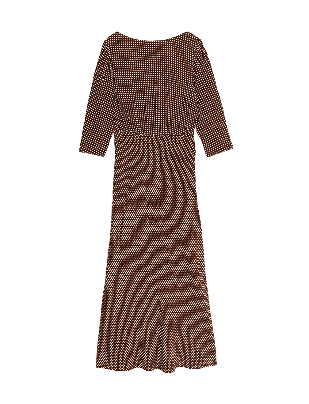 Round Neck Spot Print Midaxi Tea Dress