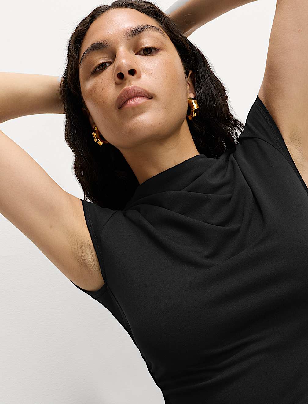 Jersey Pleated Midaxi Dress