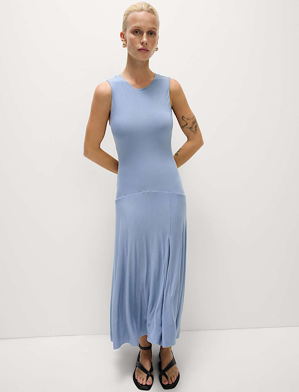 Round Neck Jersey Dress