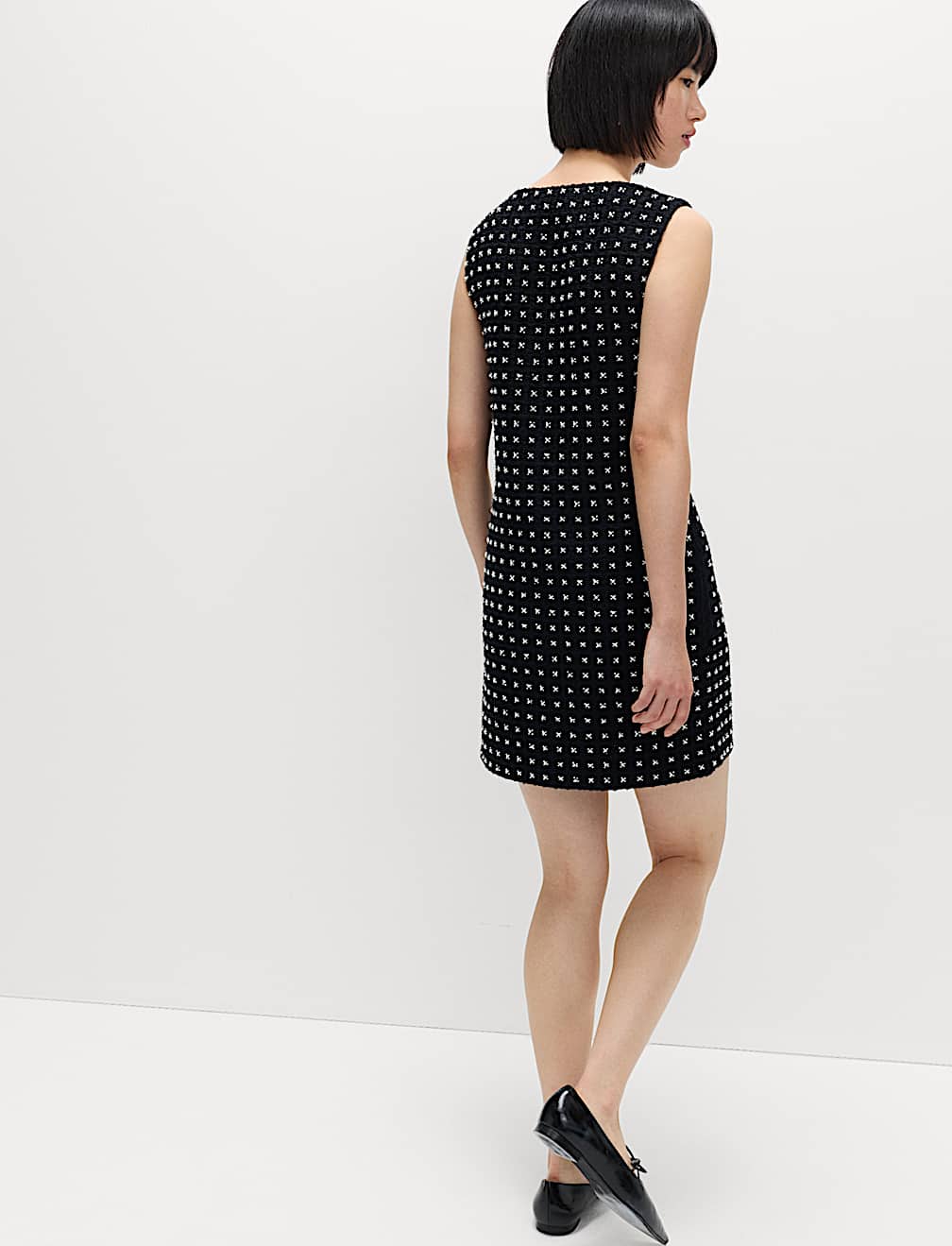 Embellished Mini Shift Dress