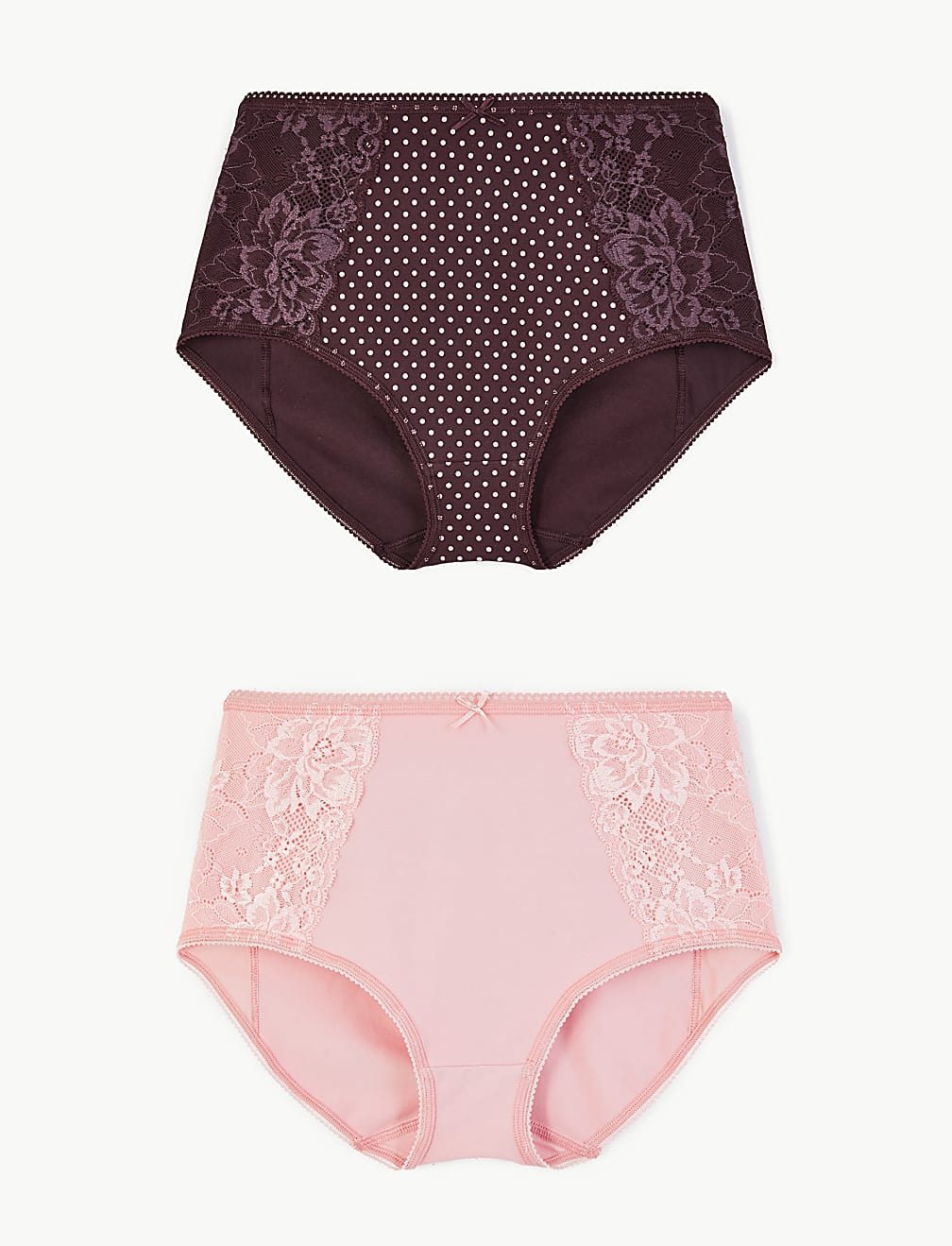 2 Pack Lace Full Control Shaping Knickers