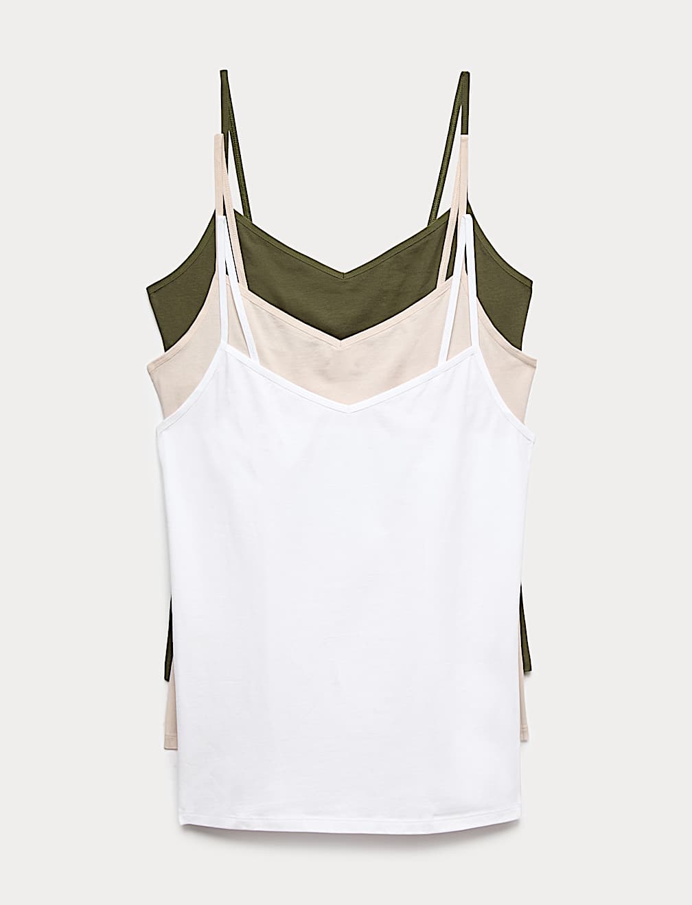 3pk Cotton Rich Strappy Vests