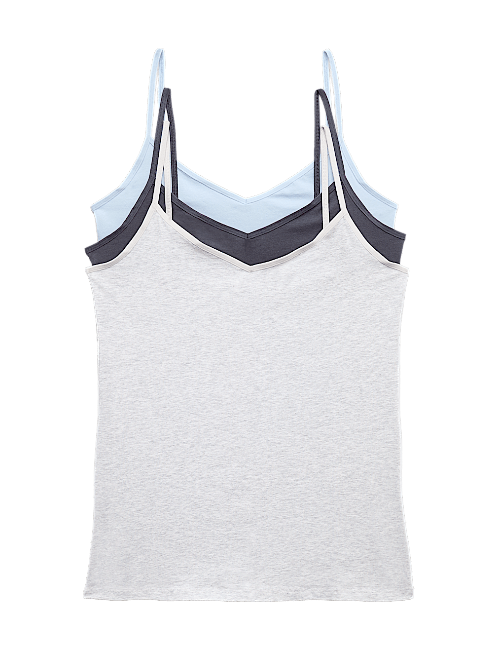 3pk Cotton Rich Strappy Vests