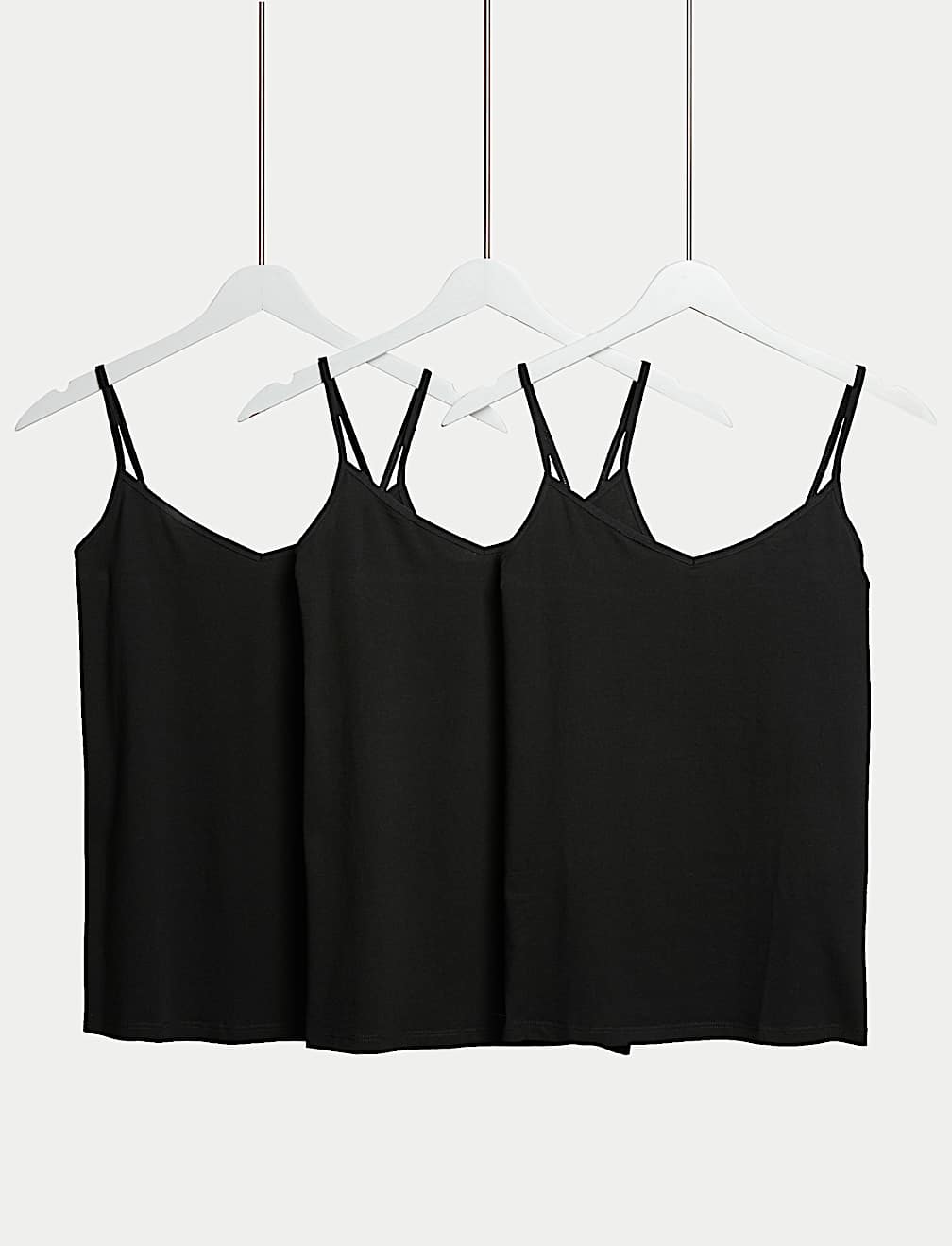 3pk Cotton Rich Strappy Vests