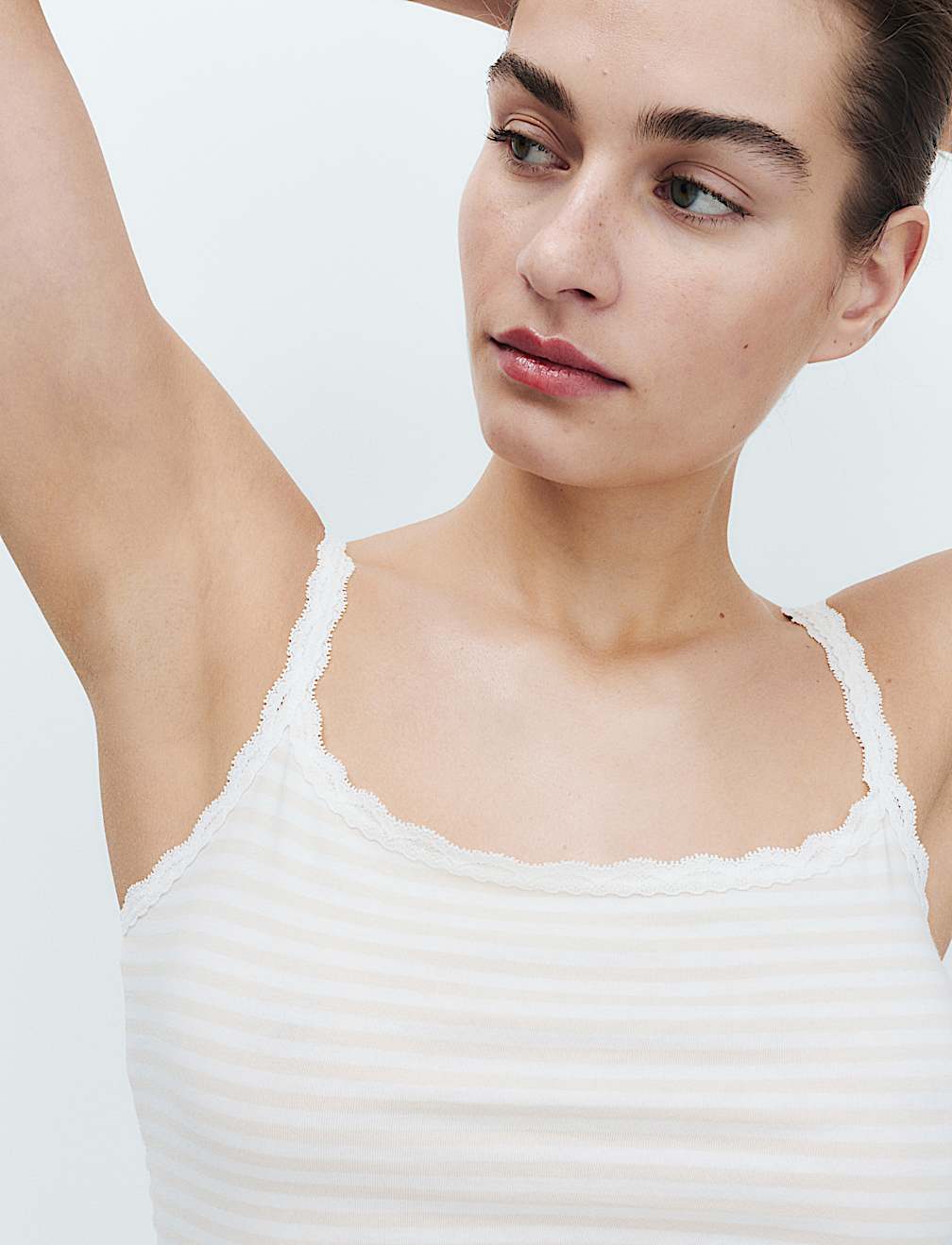 3pk Cotton Rich Lace Trim Vests