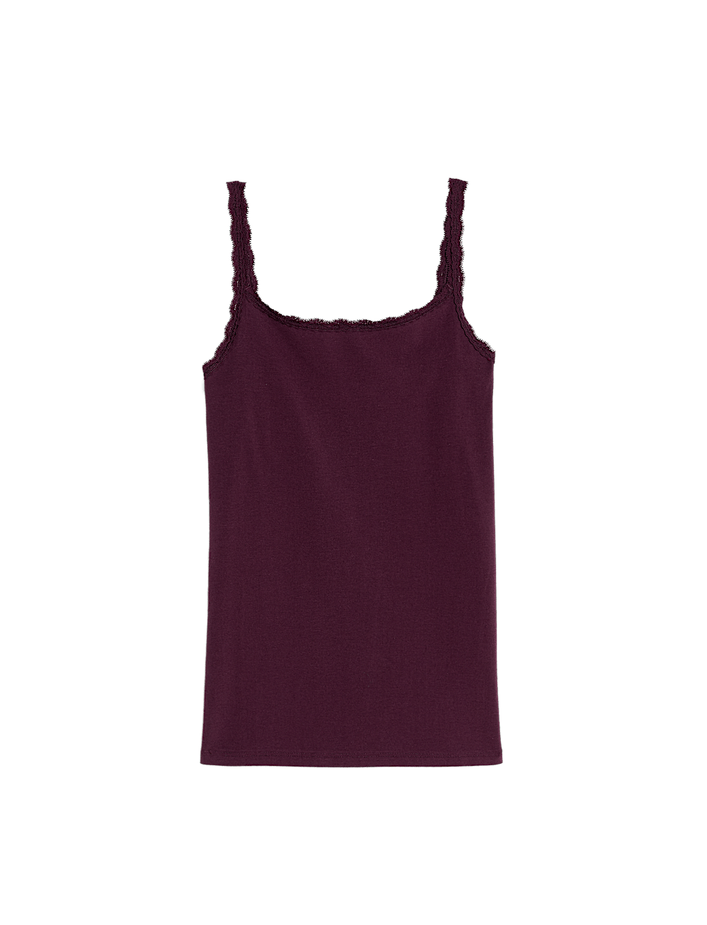 Cotton Rich Lace Trim Vest