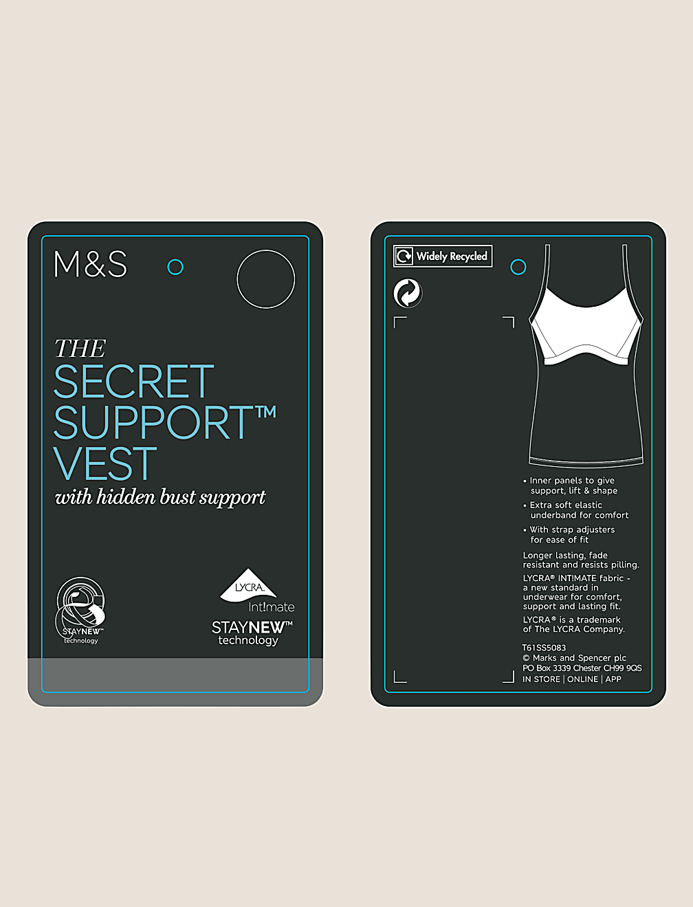 Lace Trim Vest with Secret Support™
