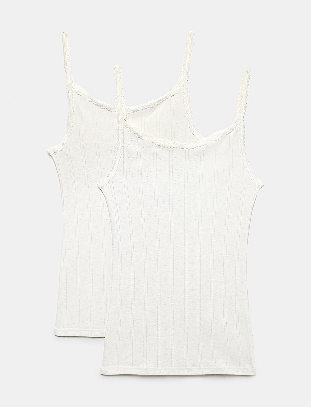2 Pack Thermal Pointelle Strappy Vests