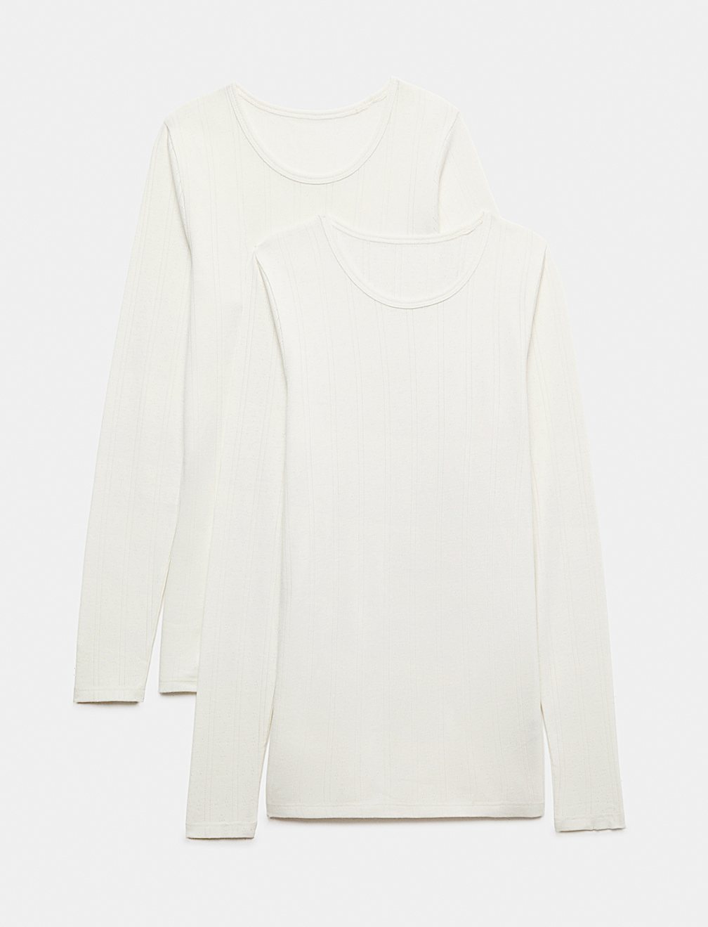 2 Pack Thermal Pointelle Long Sleeve Top