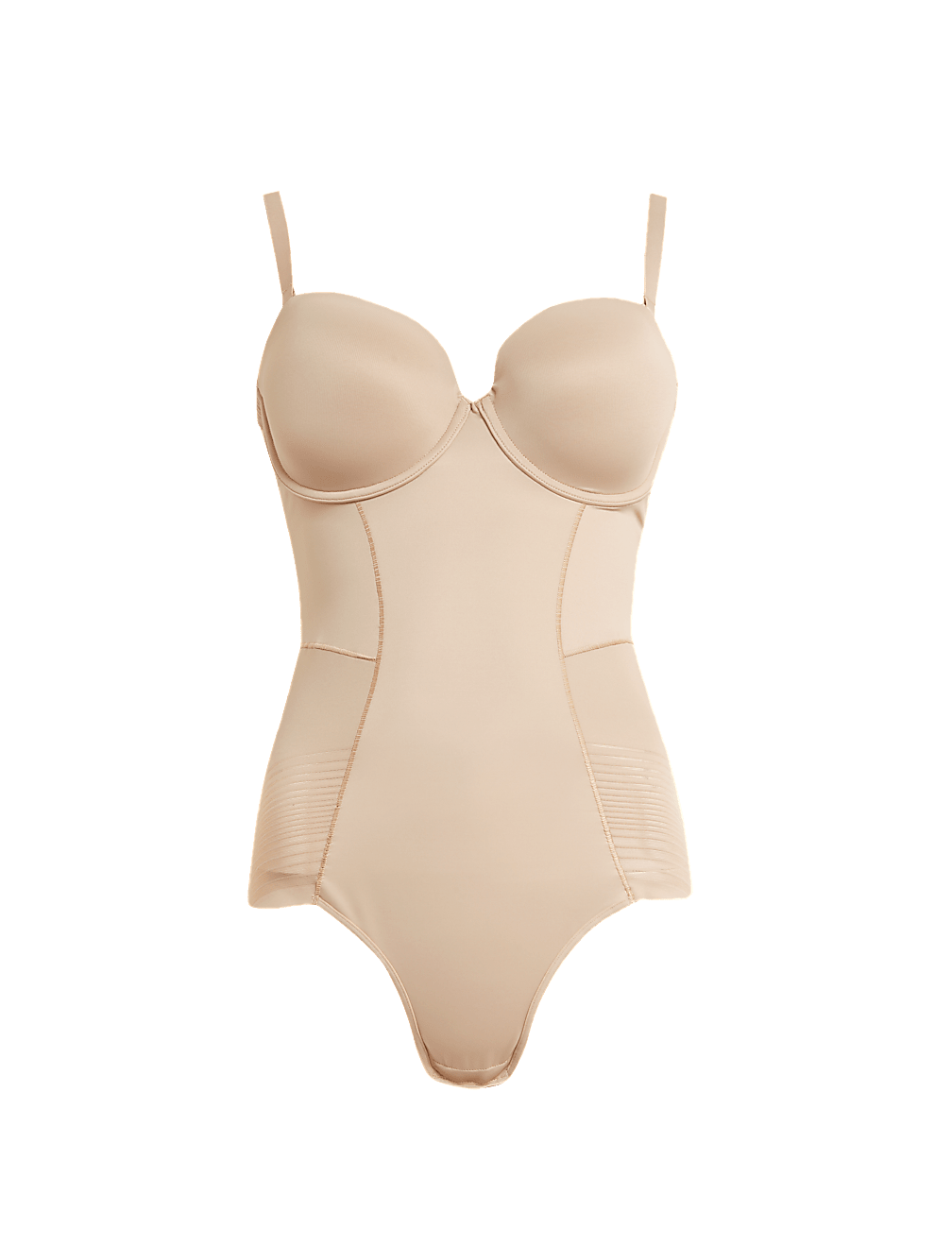 Firm Control Sheer Stripe Bodysuit