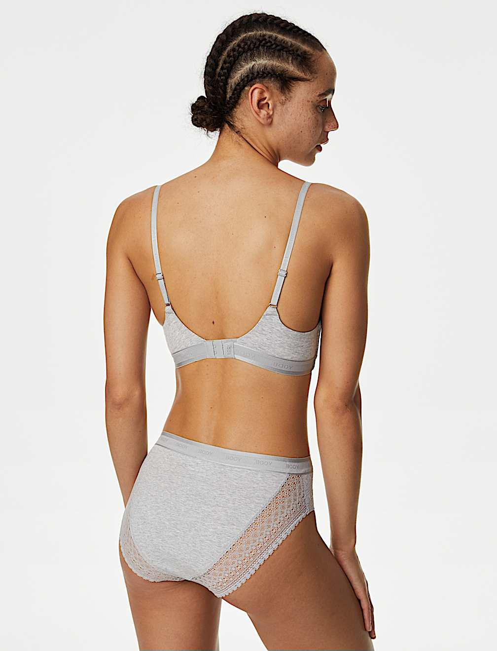 2pk Light Control Cotton Rich High Leg Knickers