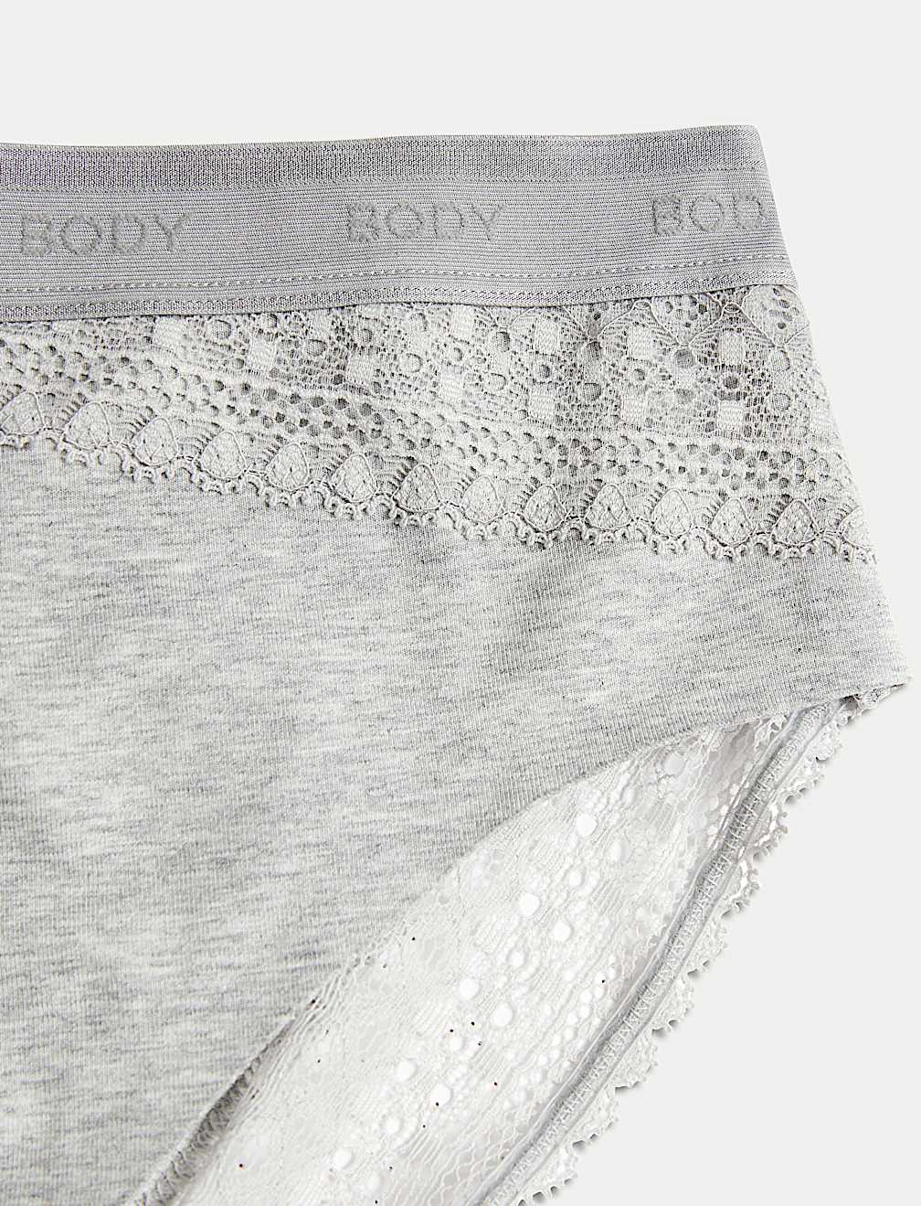 2pk Light Control Cotton Rich High Leg Knickers