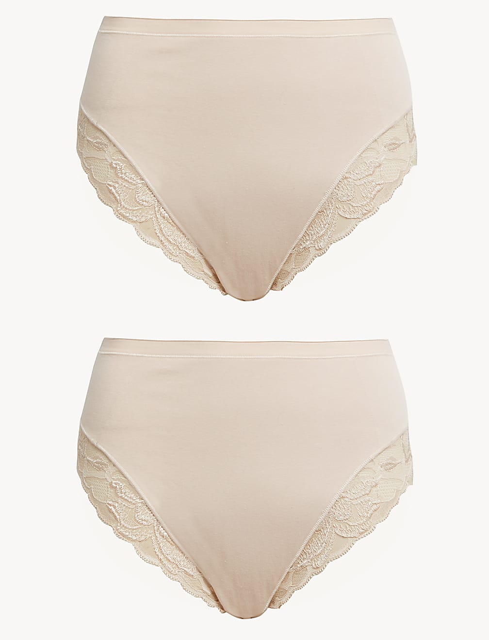 2pk Firm Control High Leg Knickers