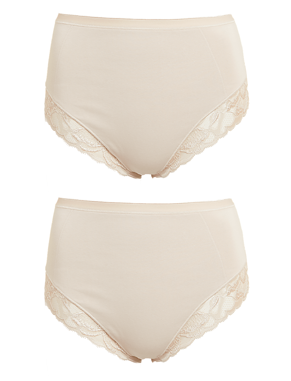 2pk Firm Control High Leg Knickers