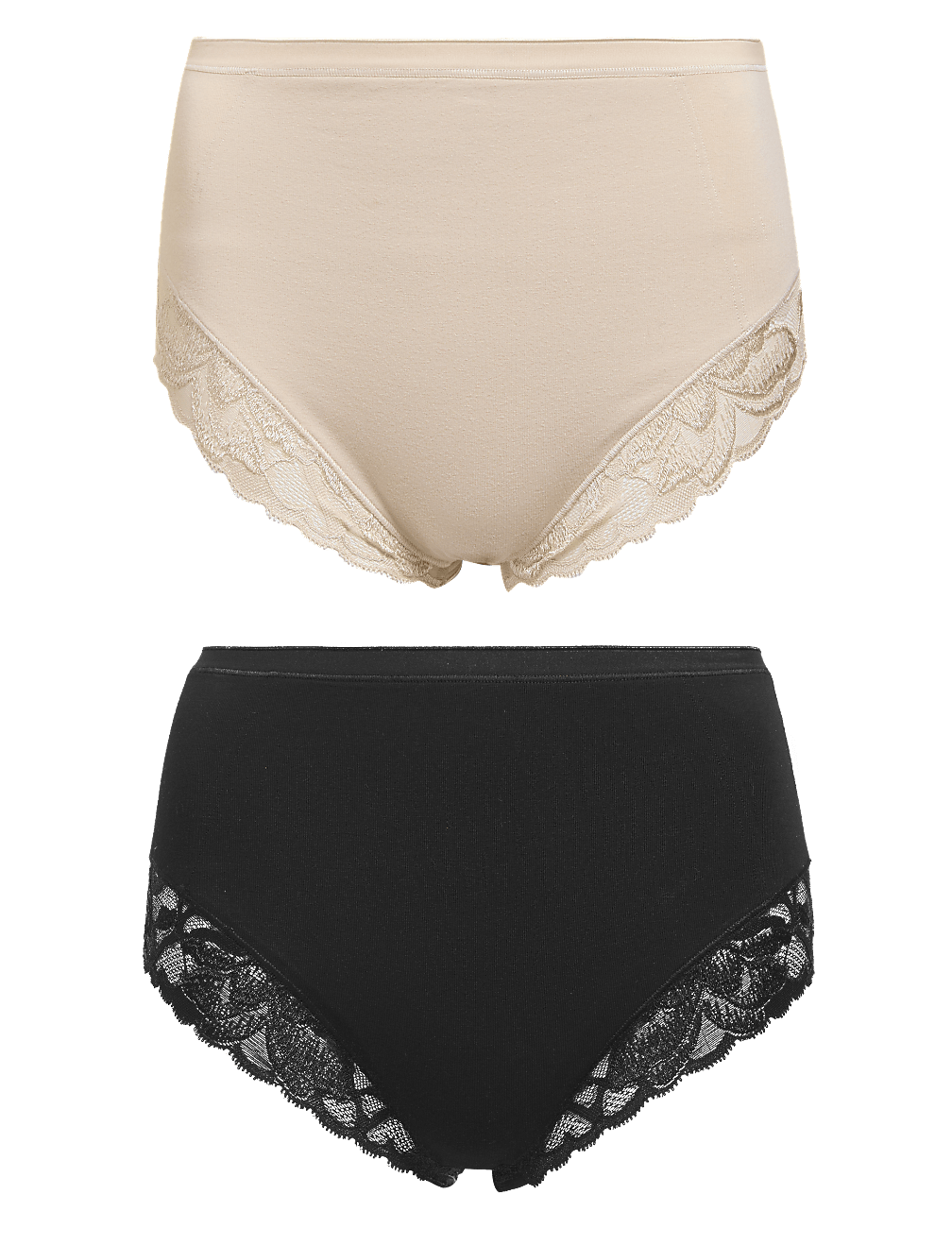 2pk Firm Control High Leg Knickers