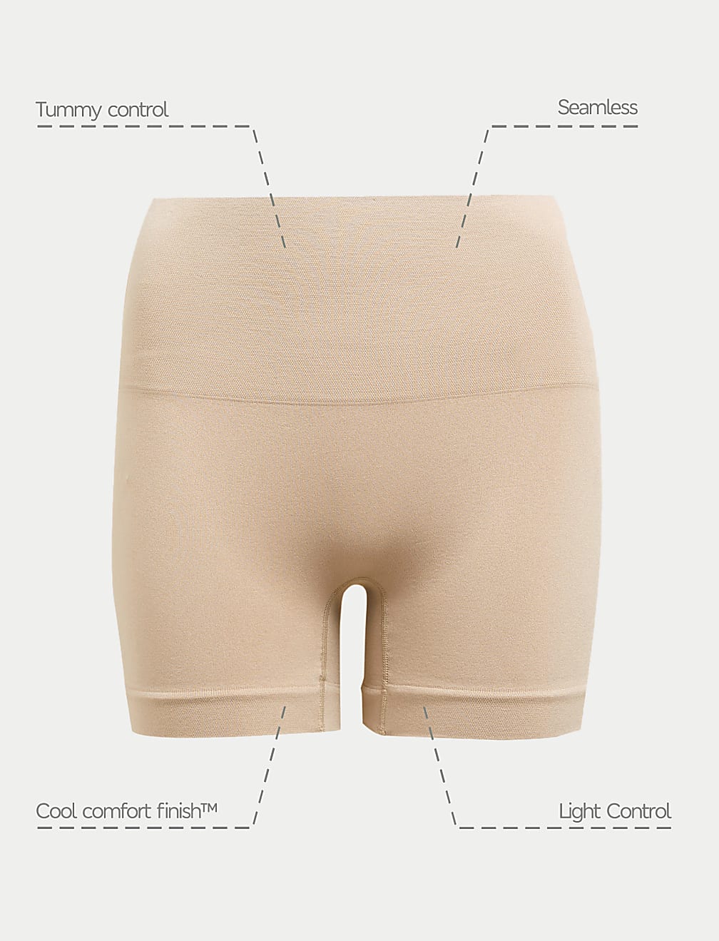 2pk Light Control Seamless Shaping Shorts