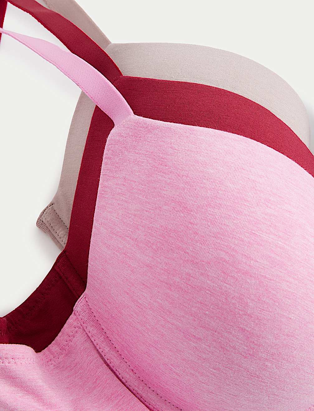 3pk Wired Plunge T-Shirt Bras A-E