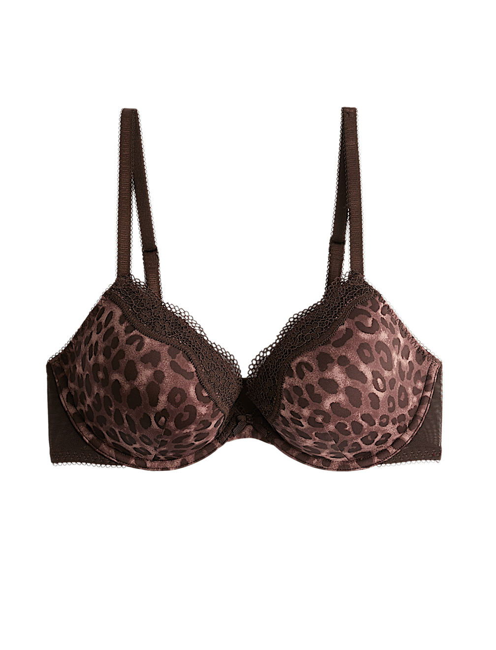 Jasmine Lace Wired Printed Plunge Bra