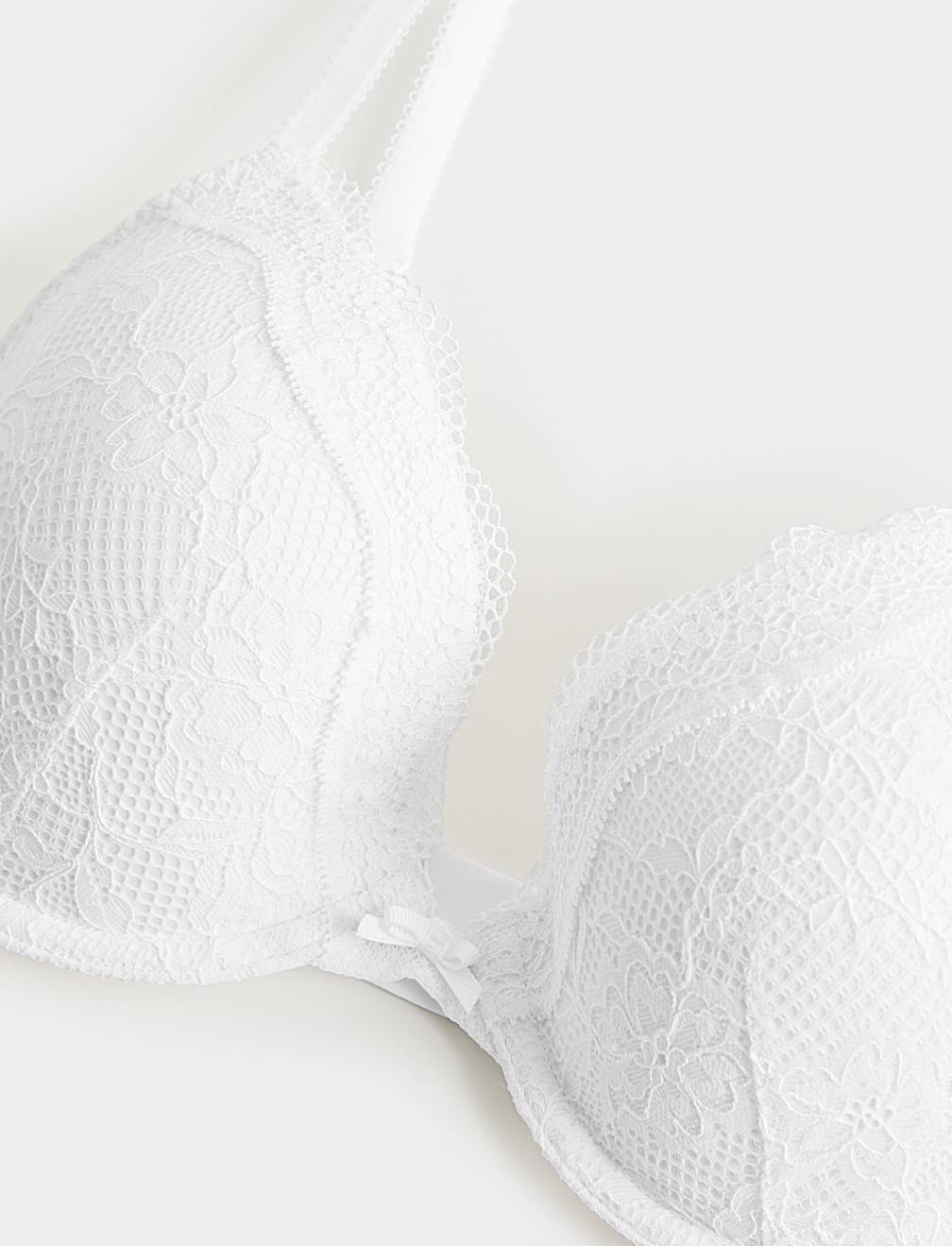 Jasmine Lace Wired Plunge Bra A-E