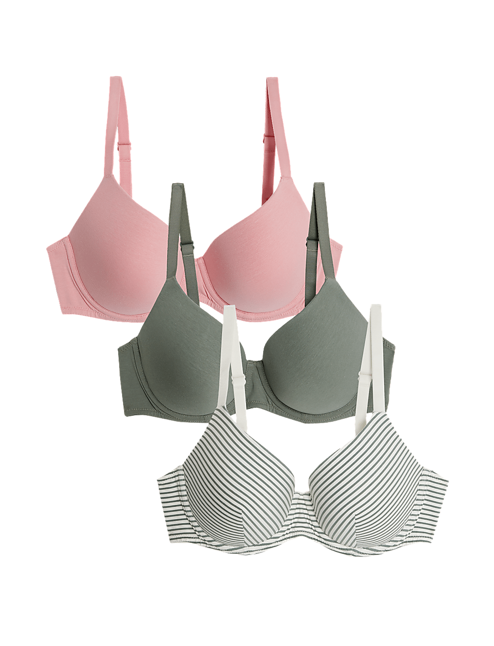 3pk Wired T-Shirt Bras