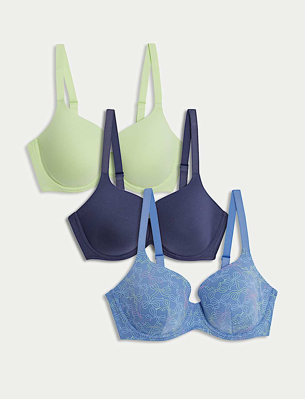 3pk Wired T-Shirt Bras
