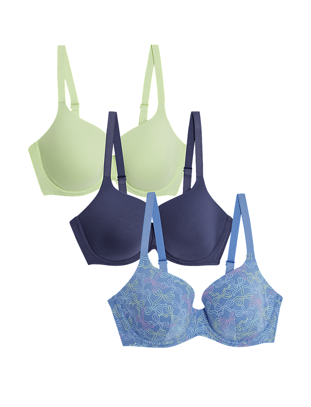 3pk Wired T-Shirt Bras