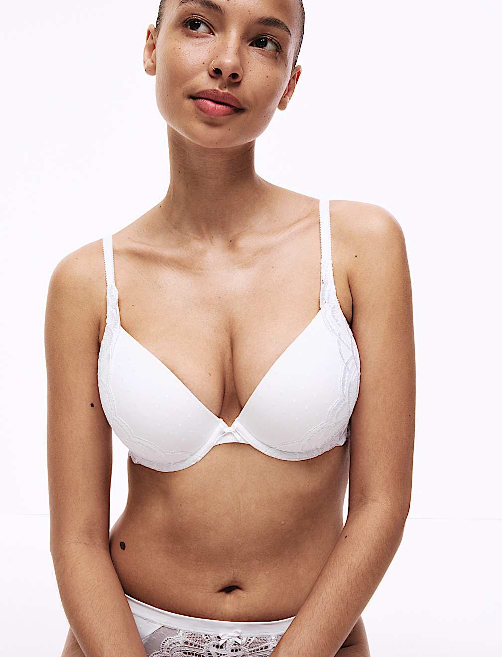 Amelia Lace Wired Plunge Bra (A-E)