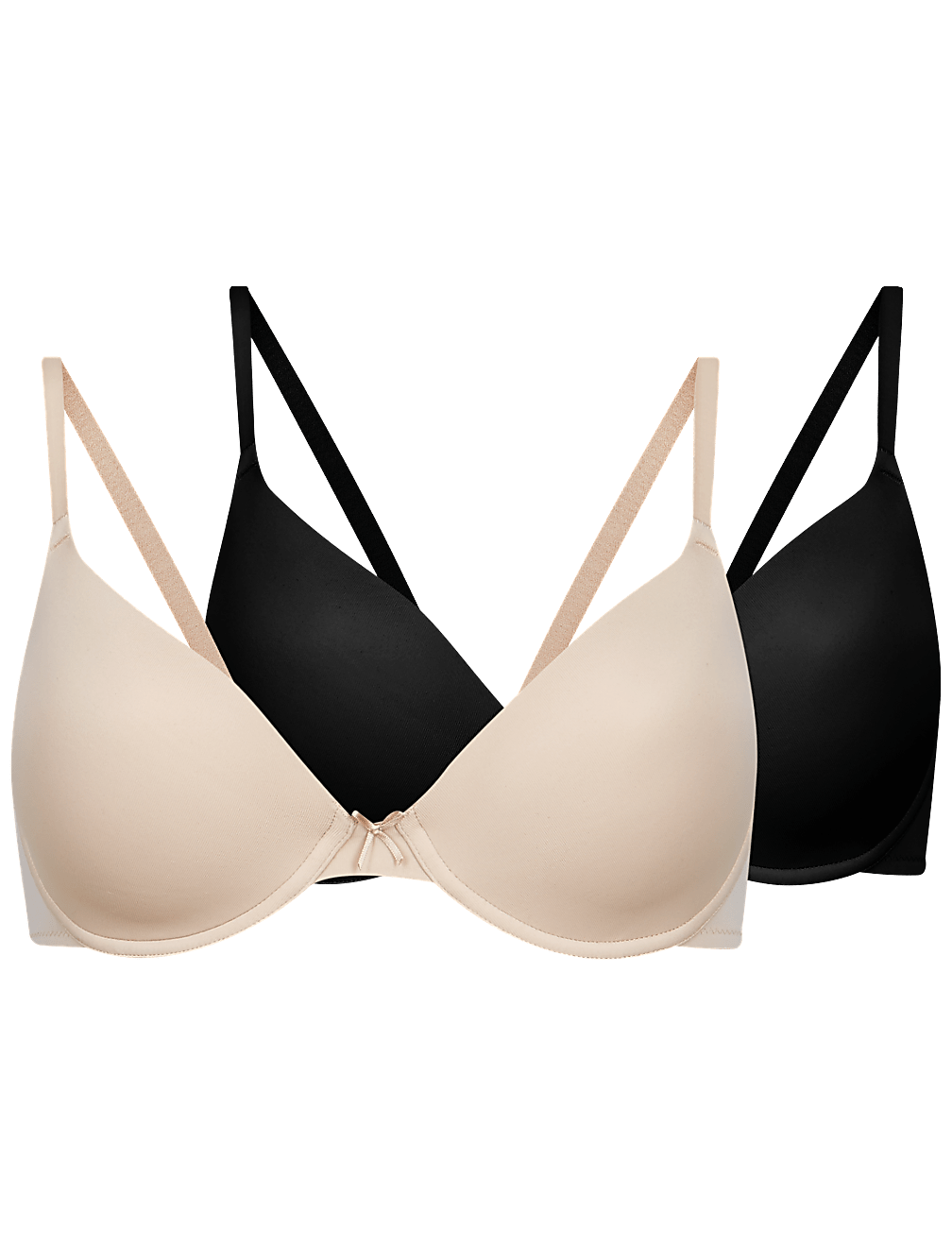 2 Pack Padded Plunge Bras A-D