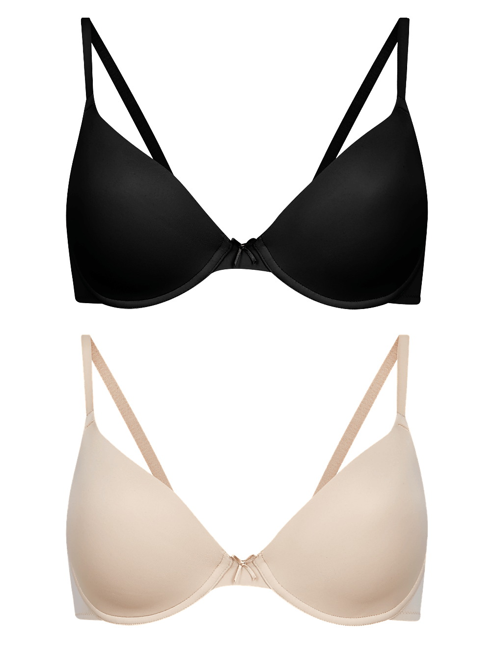 2 Pack Padded Plunge Bras A-D