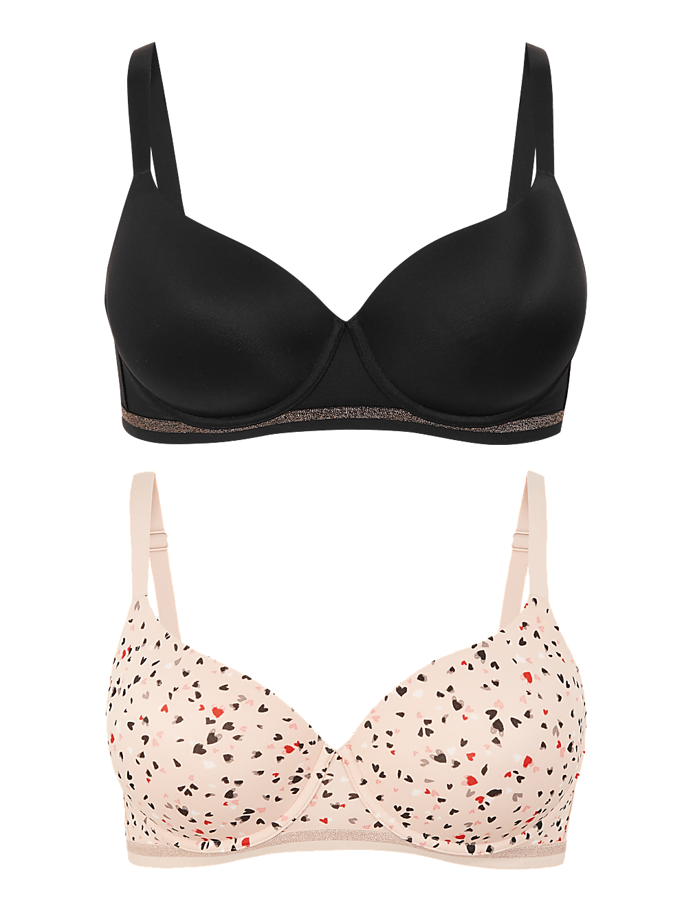 2 Pack Underwired Full Cup Bras A-E