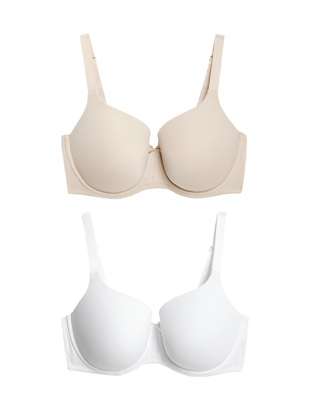 2 Pack Polyamide Mix Plain Bra