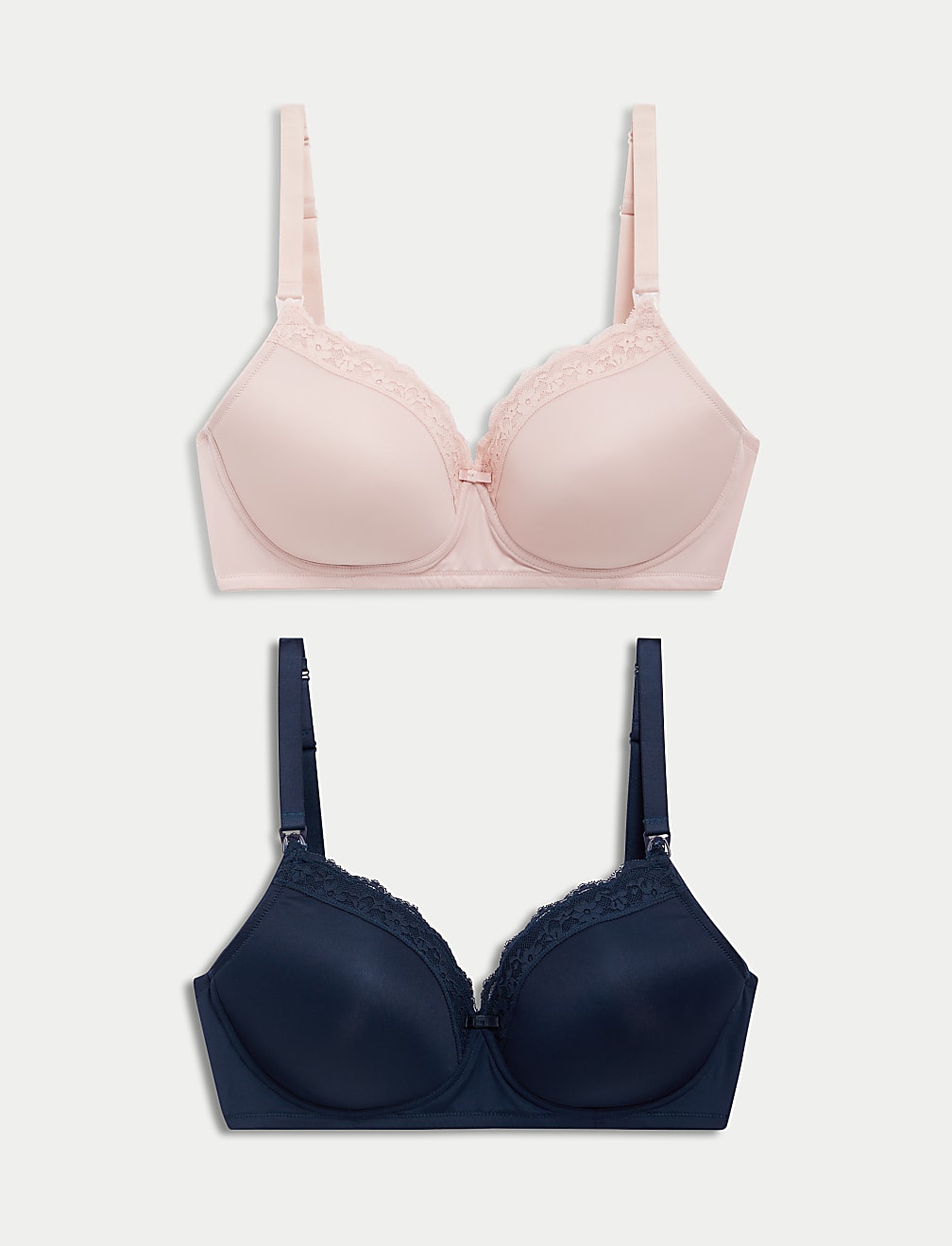 2pk Maternity Lace Trim Nursing Bras