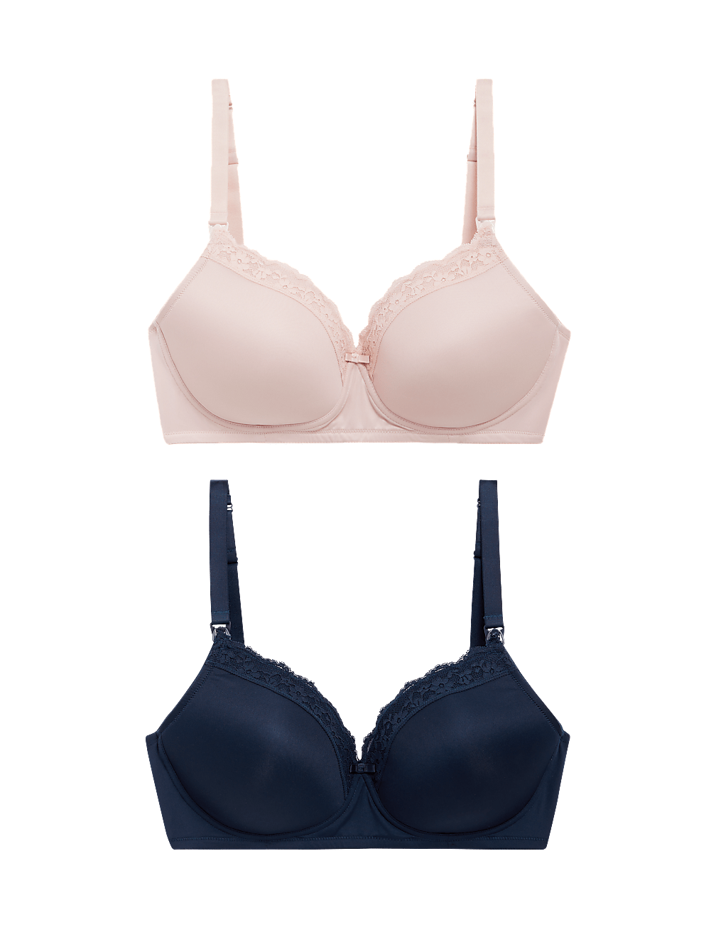 2pk Maternity Lace Trim Nursing Bras