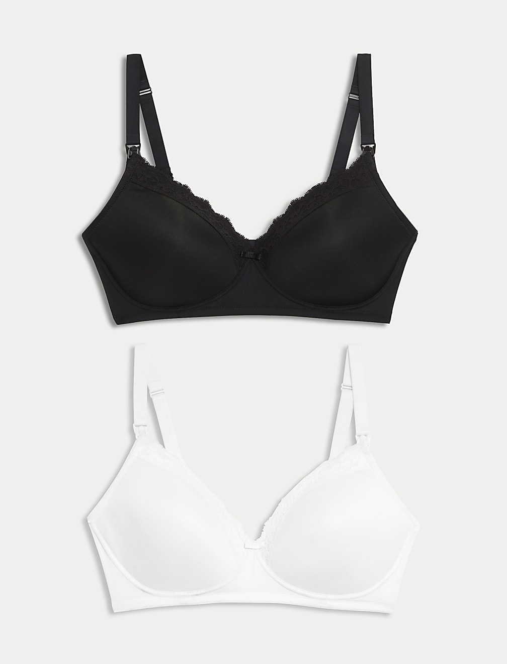 2pk Maternity Lace Trim Nursing Bras