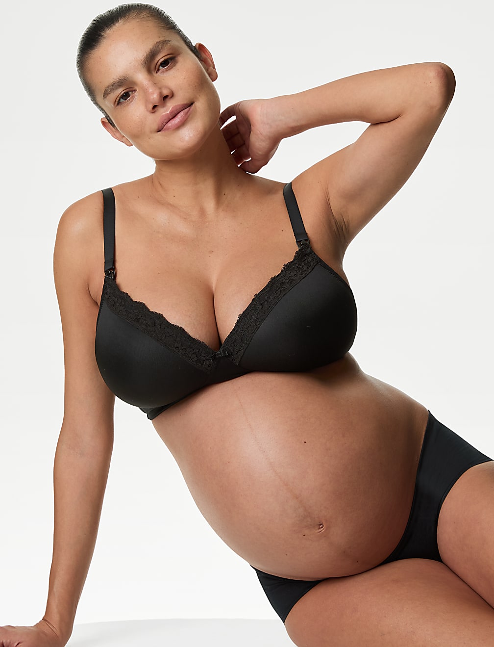 2pk Maternity Lace Trim Nursing Bras