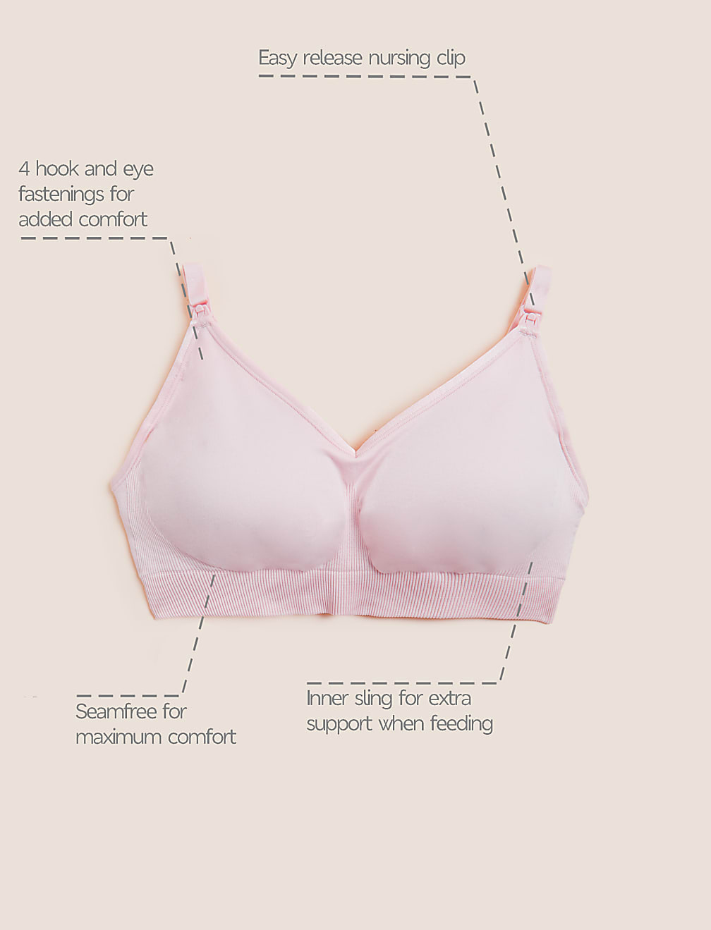 2pk Seamless Full Cup Nursing Bras