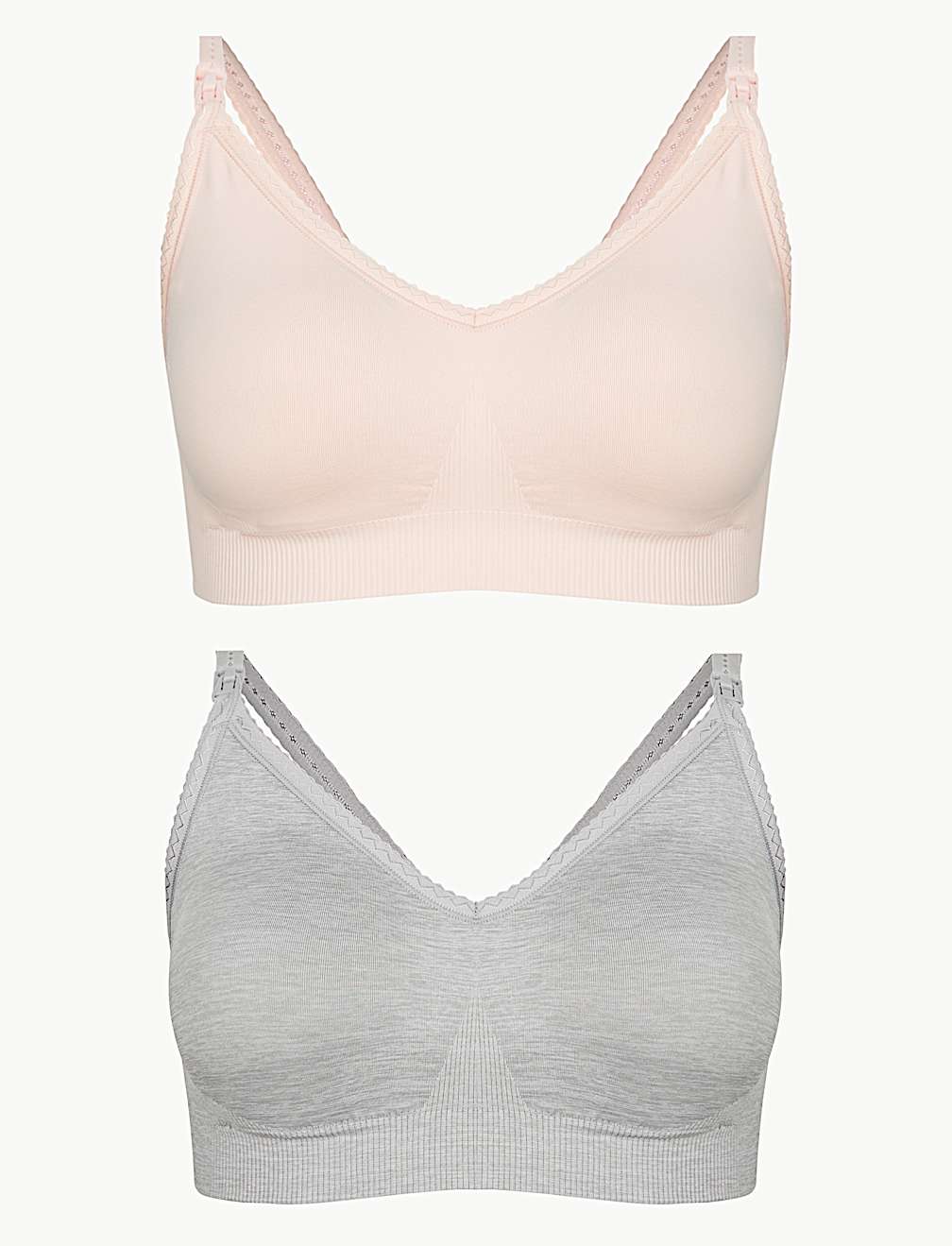 2 Pack Seamfree Maternity Padded Full Cup Bras