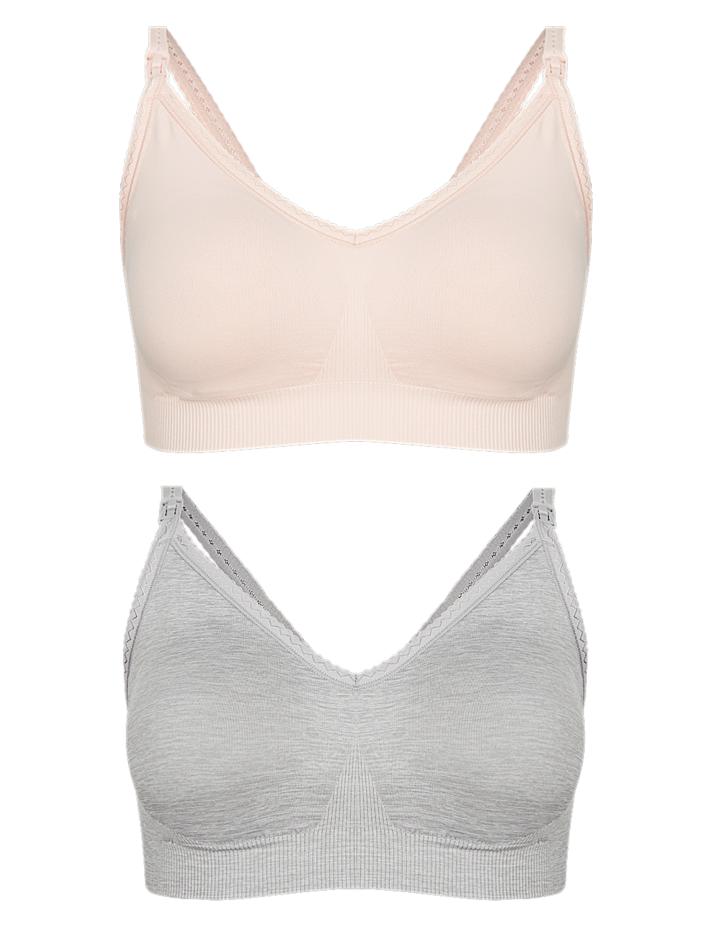 2 Pack Seamfree Maternity Padded Full Cup Bras