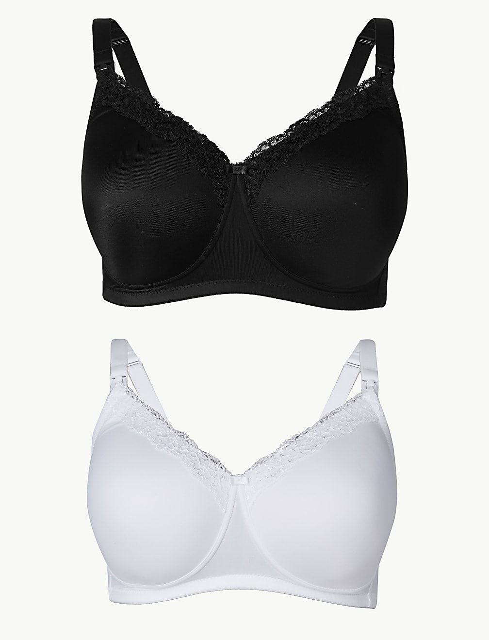 2pk Maternity Padded T-Shirt Full Cup Bras B-G