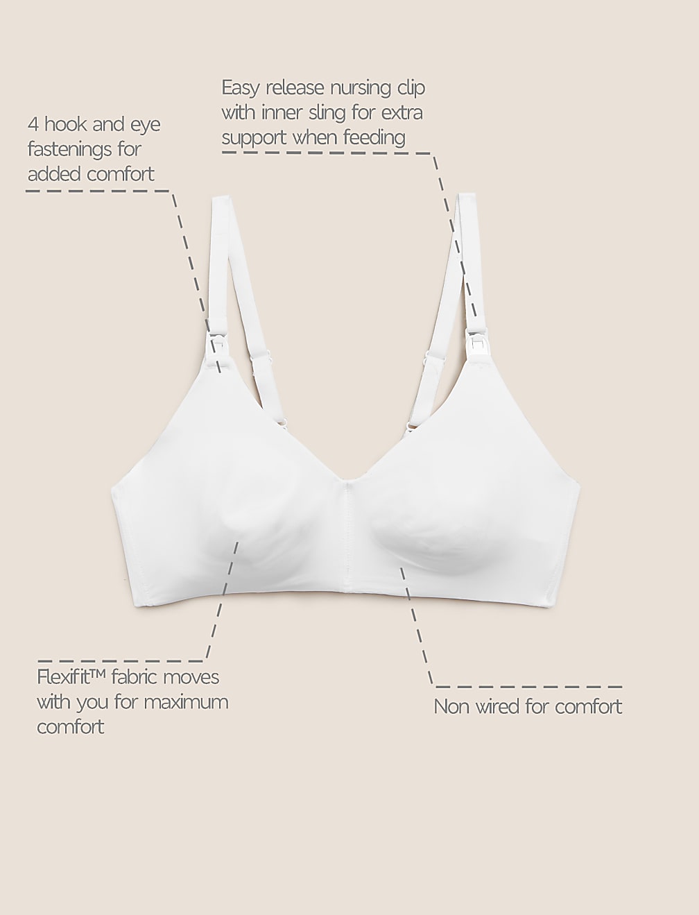 Flexifit&trade; Non Wired Nursing Bra A-H