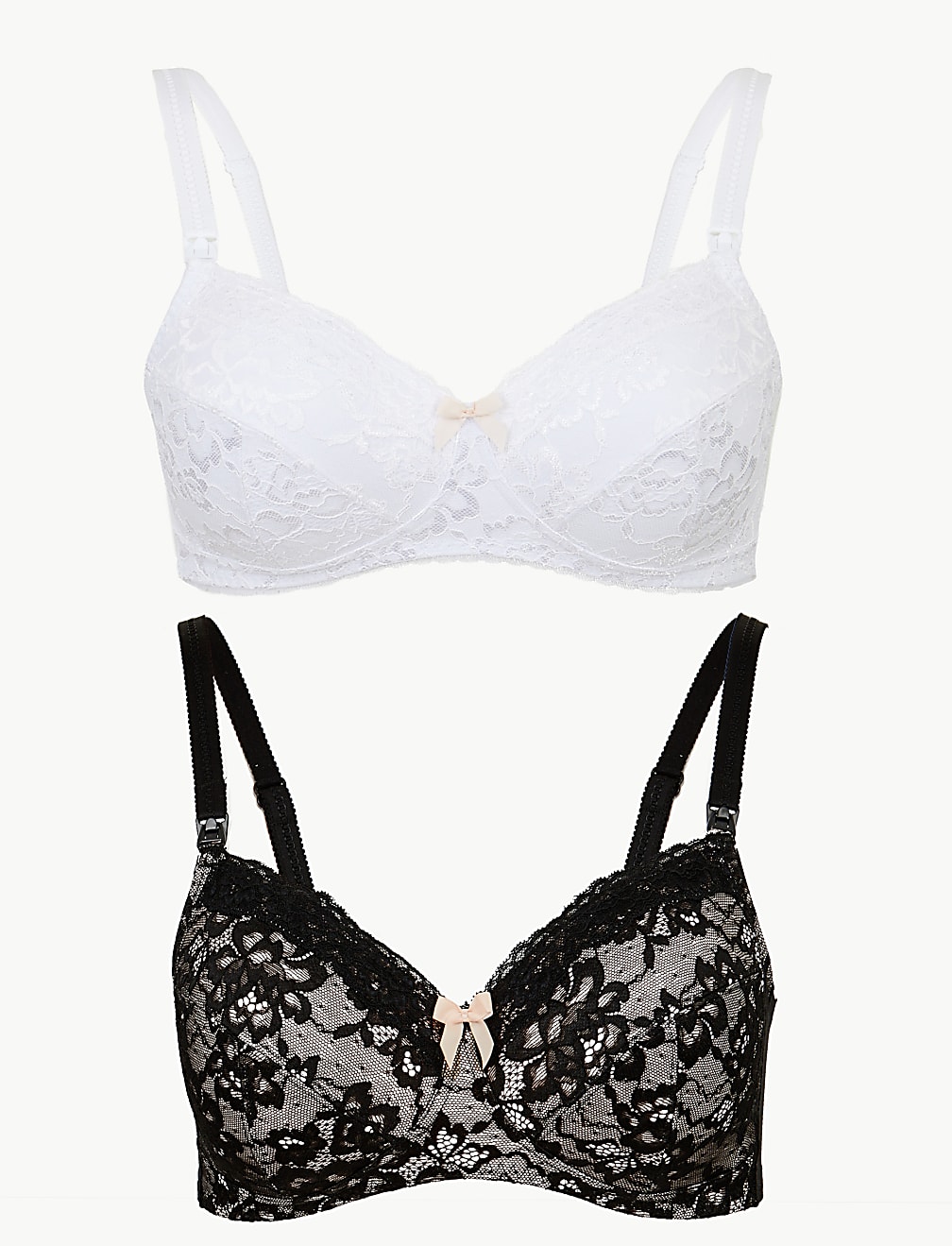 2 Pack Non-Padded Full Cup Nursing Bras B-G