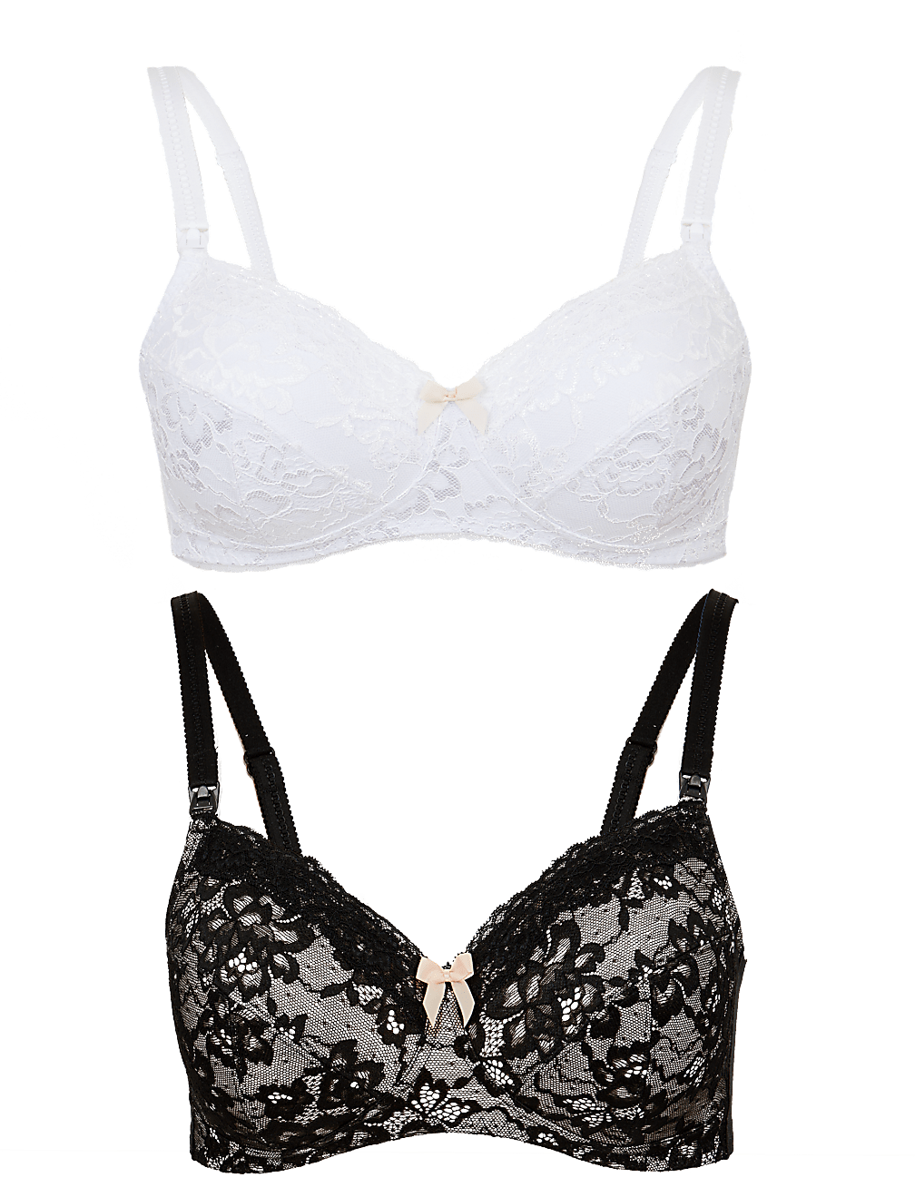2 Pack Non-Padded Full Cup Nursing Bras B-G