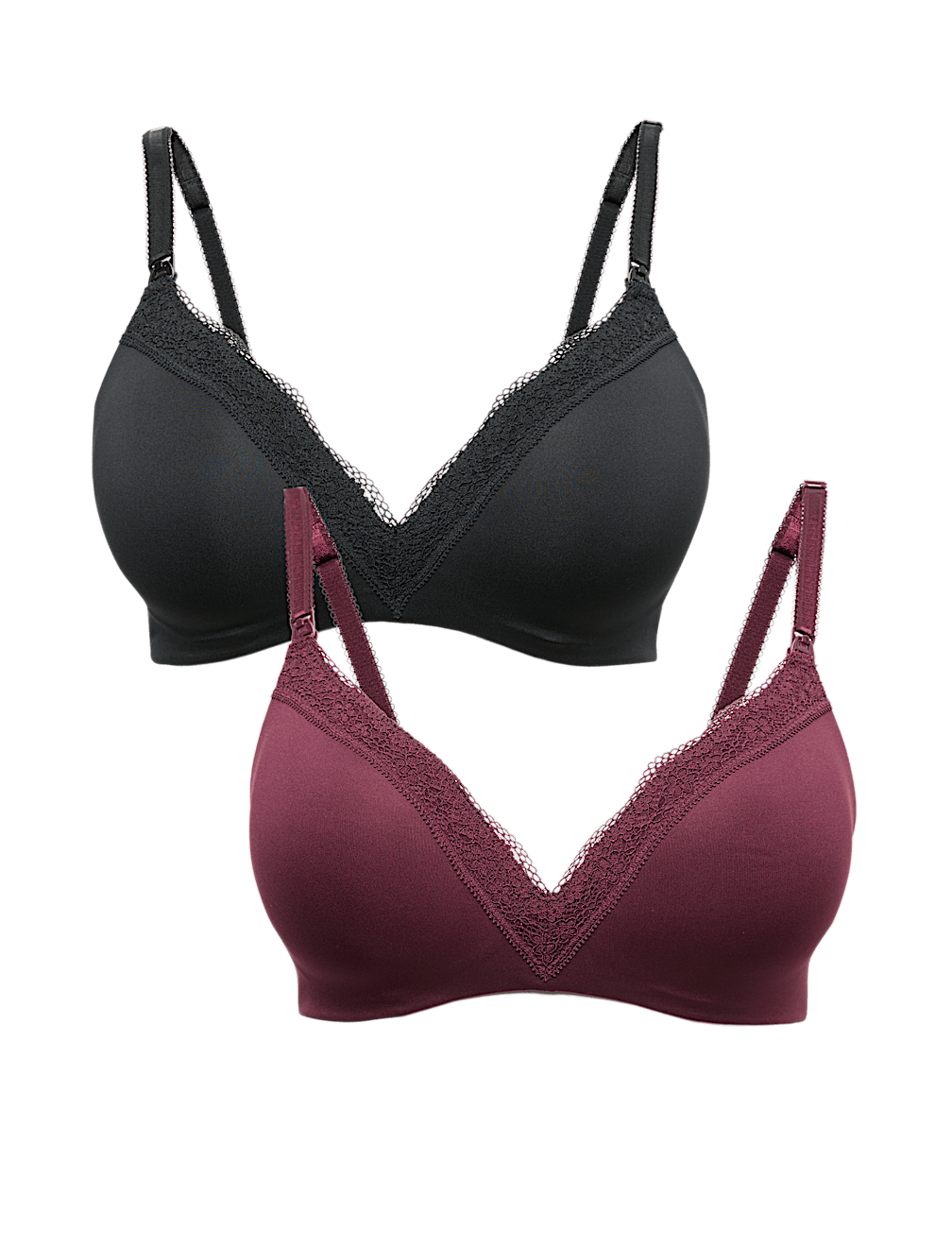2pk Jasmine Lace Trim Maternity Nursing Bra B-G