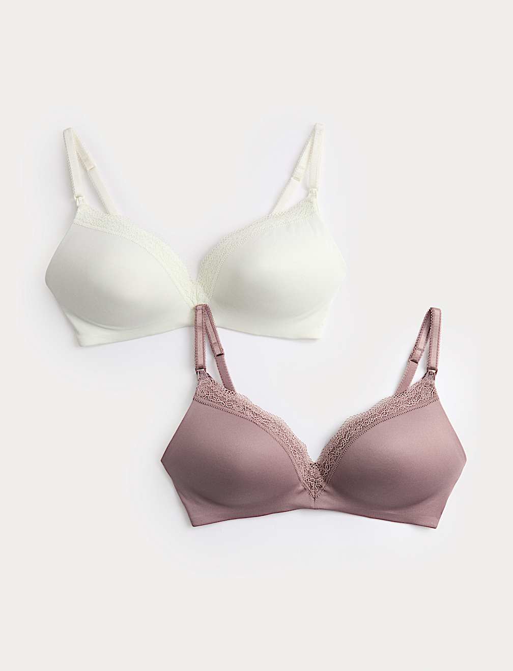 2pk Jasmine Lace Trim Maternity Nursing Bra B-G