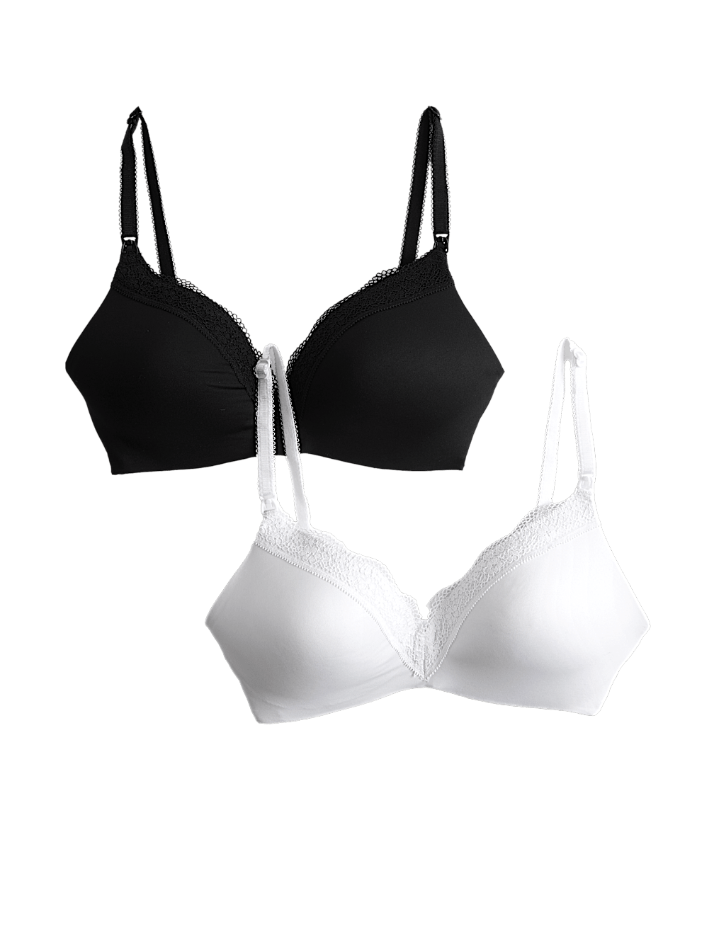 2pk Jasmine Lace Trim Maternity Nursing Bra B-G