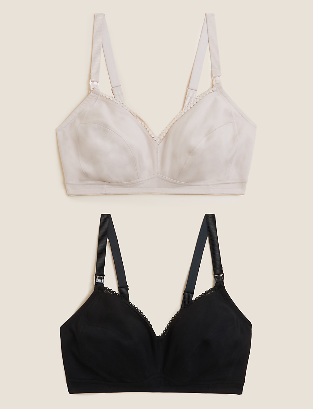 2pk Maternity Cotton Rich Nursing Bras B-G