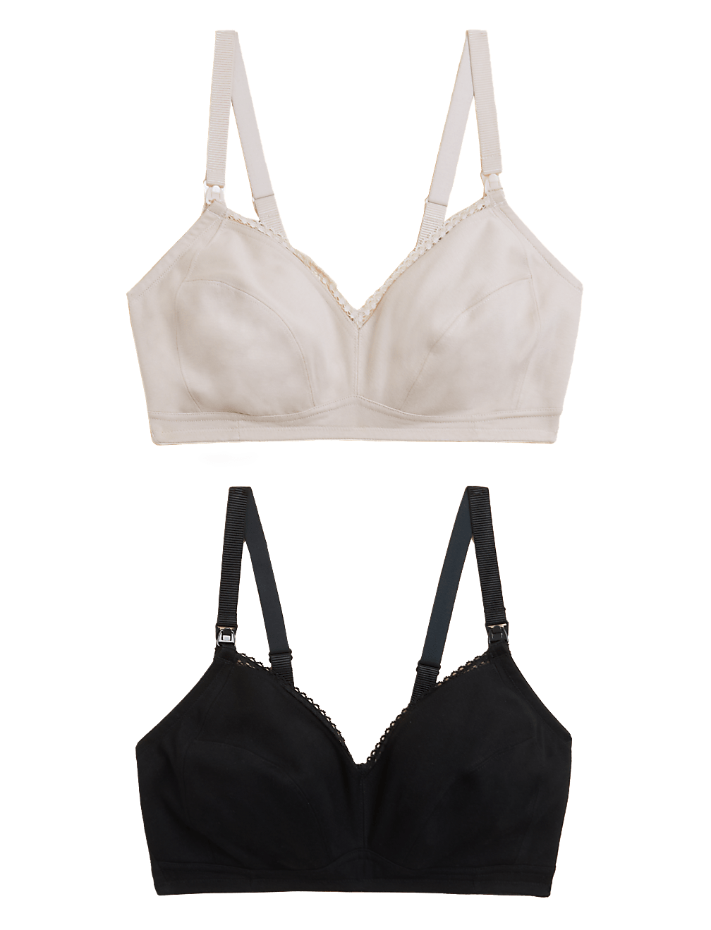 2pk Maternity Cotton Rich Nursing Bras B-G